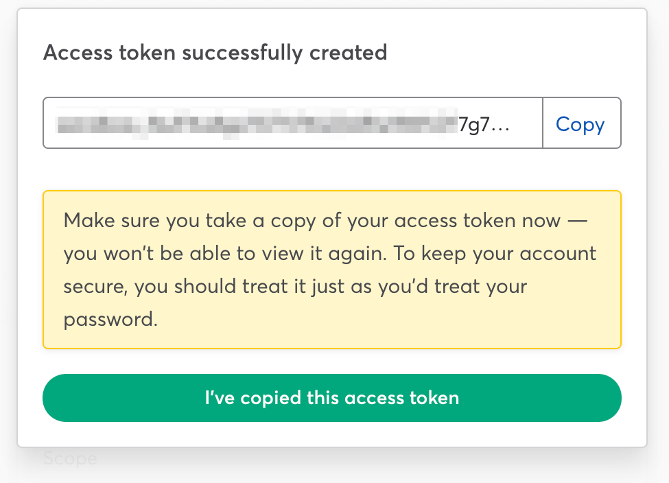 GoCardless access token