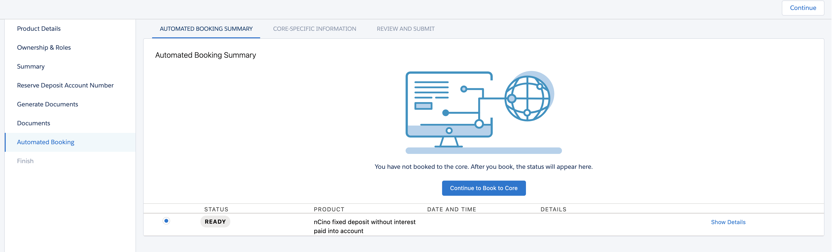 Book deposit account